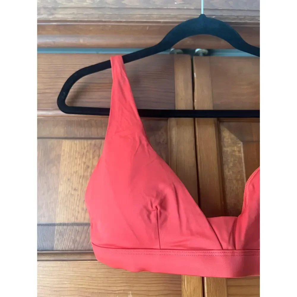 NWT Andie Women's The Tahiti Bikini Swim Top in Chili Pepper Red Size M